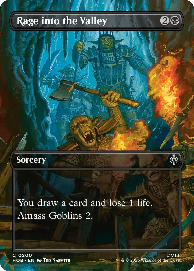 Image for Rage into the Valley (Borderless) (200) [The Hobbit] - Magic: The Gathering
