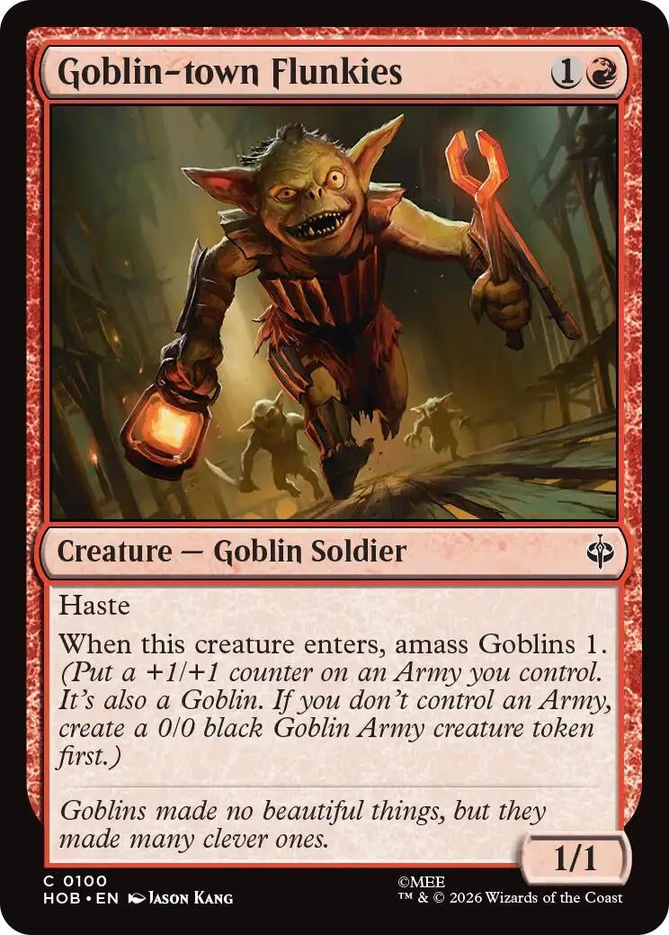 Image for Goblin-town Flunkies (100) [The Hobbit] - Magic: The Gathering