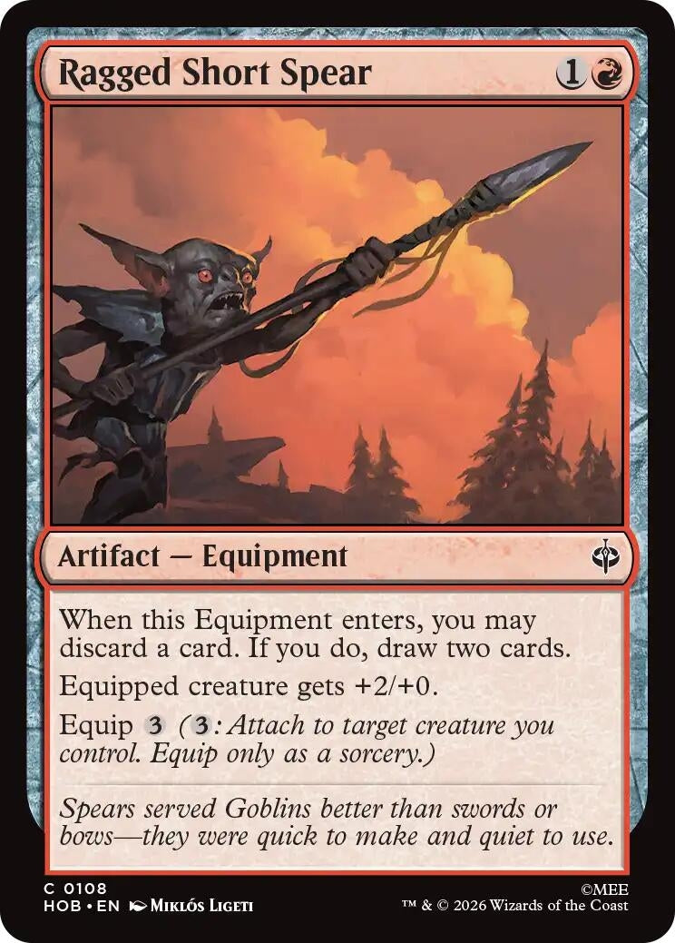 Image for Ragged Short Spear (108) [The Hobbit] - Magic: The Gathering