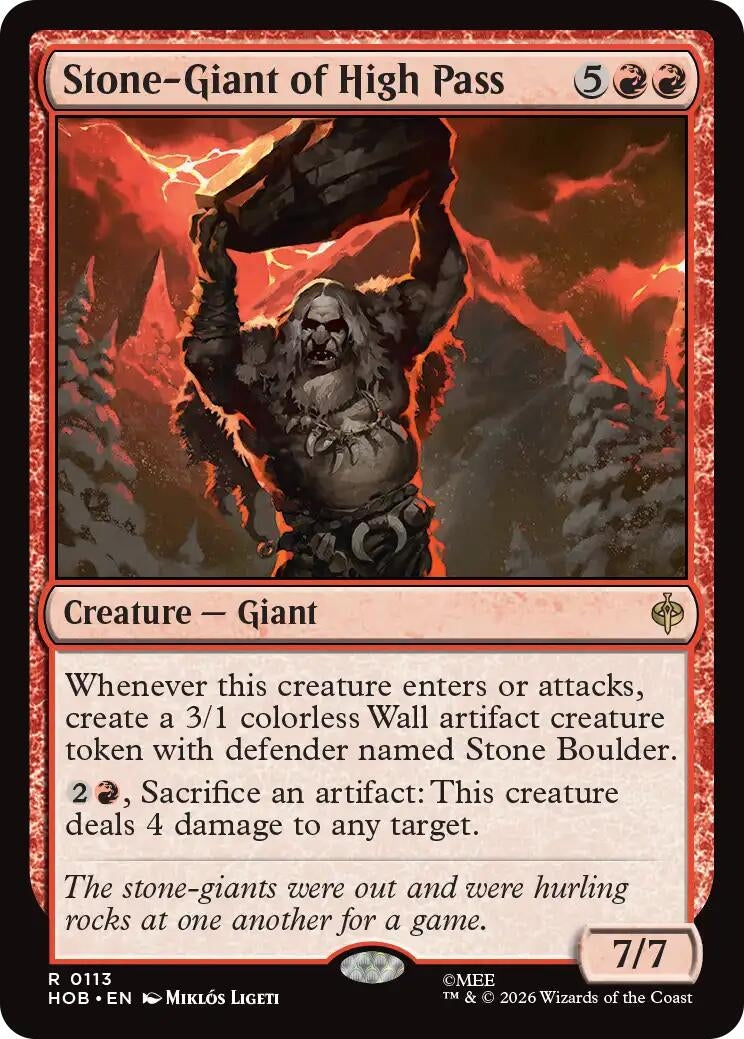 Image for Stone-Giant of High Pass (113) [The Hobbit] - Magic: The Gathering