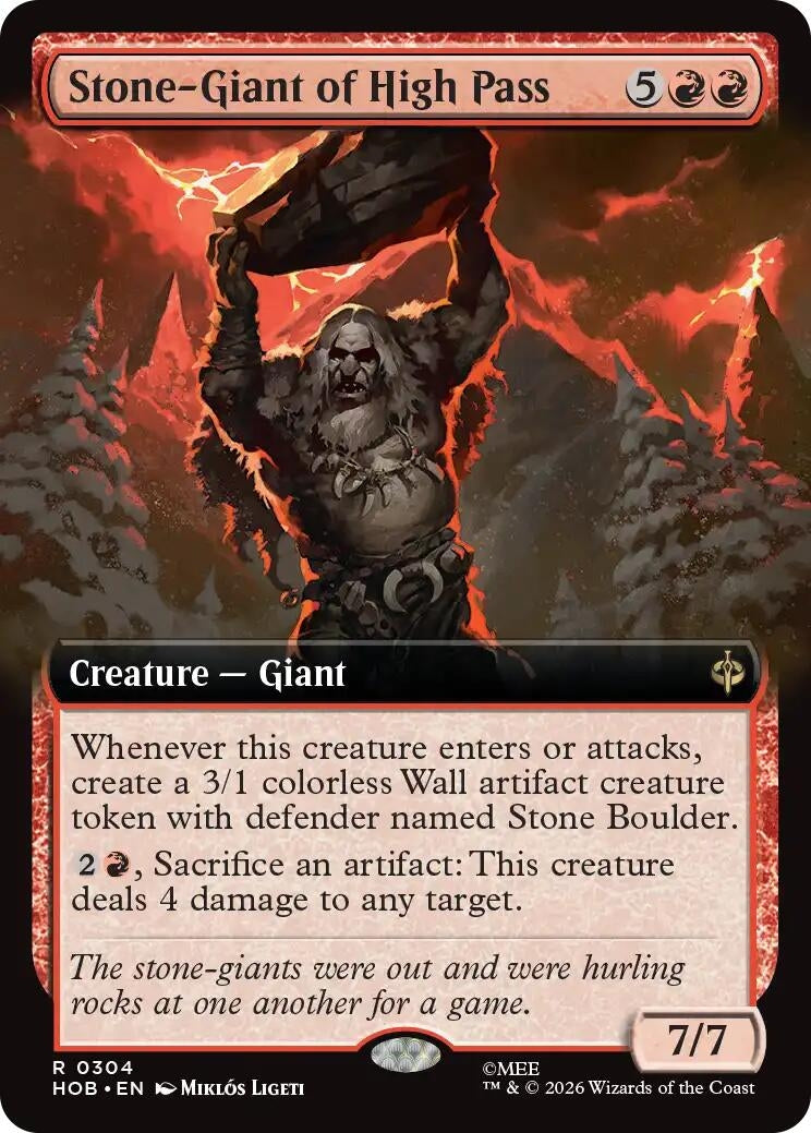 Image for Stone-Giant of High Pass (Extended Art) (304) [The Hobbit] - Magic: The Gathering
