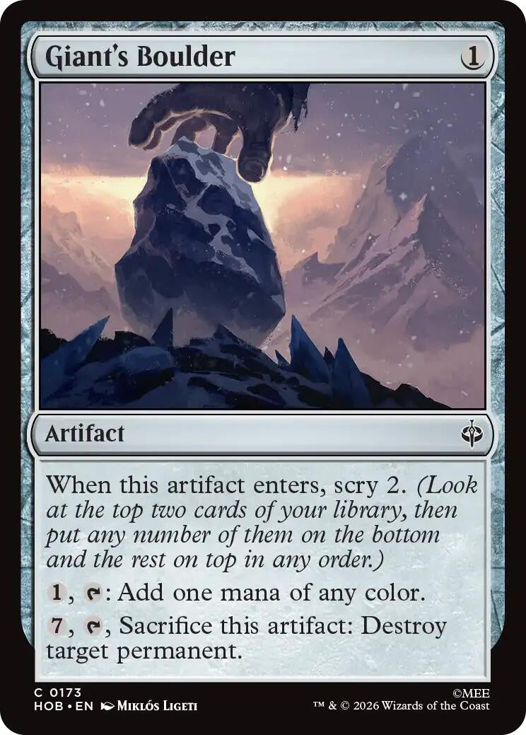 Image for Giant's Boulder (173) [The Hobbit] - Magic: The Gathering