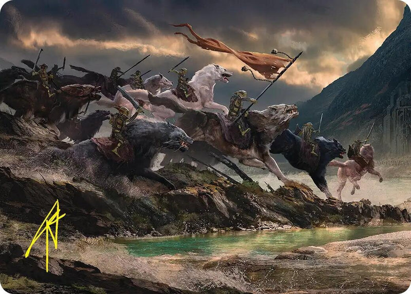 Image for Tide of Fury and Disorder Art Card (Gold-Stamped Signature) (53) [Art Series: The Hobbit] - Magic: The Gathering