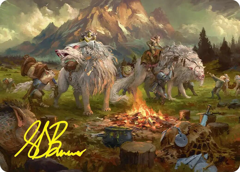 Image for Mount Gundabad Mobilizes Art Card (Gold-Stamped Signature) (54) [Art Series: The Hobbit] - Magic: The Gathering