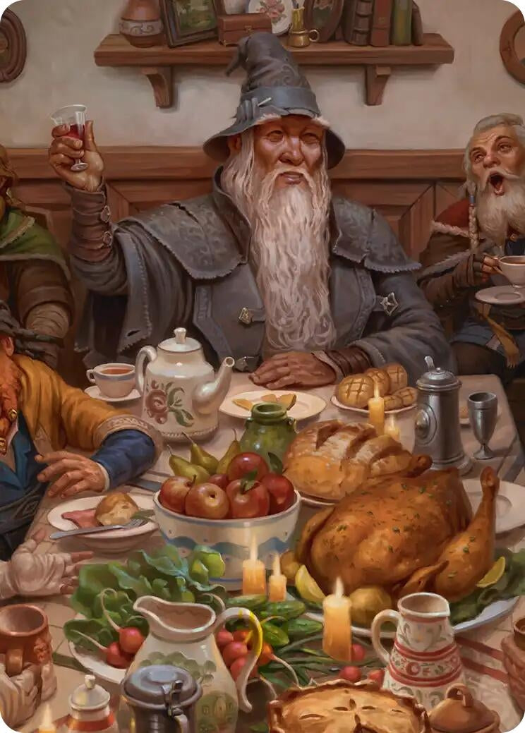 Image for Gandalf, Party Guest Art Card (2/12) (2) [Art Series: The Hobbit] - Magic: The Gathering