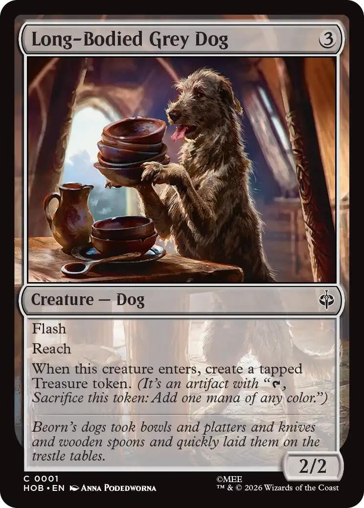 Image for Long-Bodied Grey Dog (1) [The Hobbit] - Magic: The Gathering