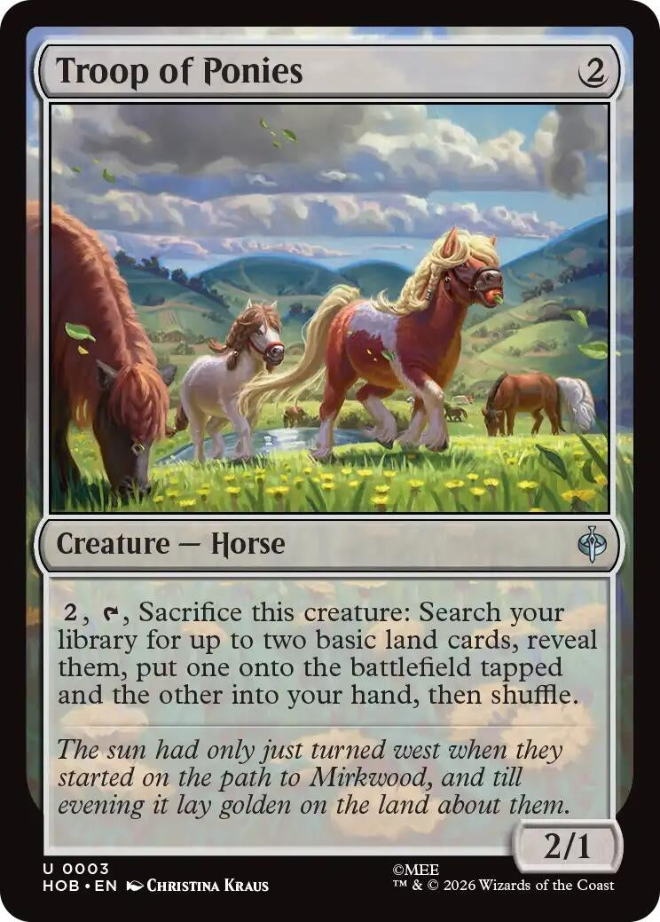 Image for Troop of Ponies (3) [The Hobbit] - Magic: The Gathering