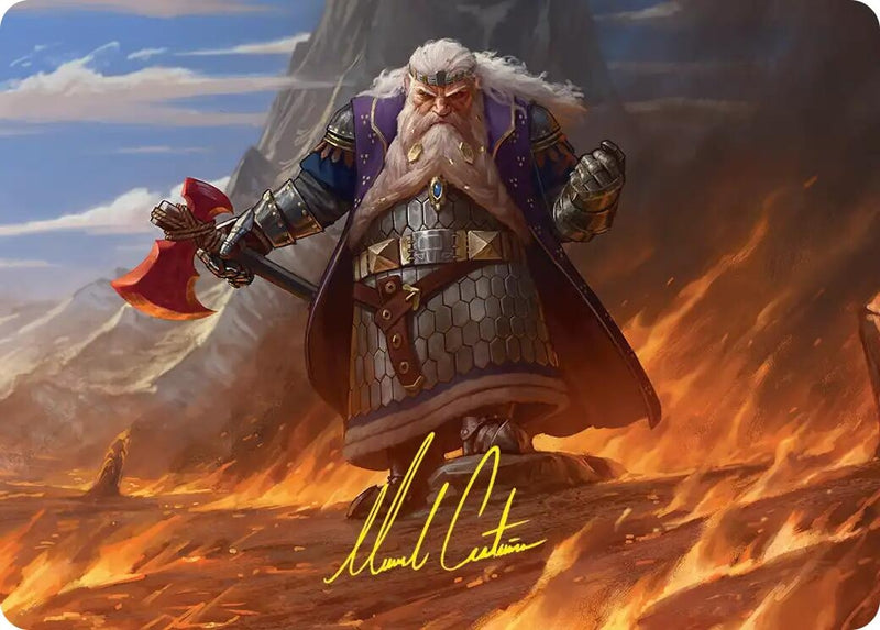 Image for Dain of the Ancient Halls Art Card (Gold-Stamped Signature) (48) [Art Series: The Hobbit] - Magic: The Gathering