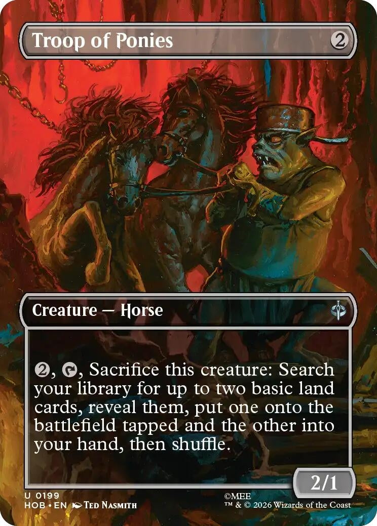 Image for Troop of Ponies (Borderless) (199) [The Hobbit] - Magic: The Gathering