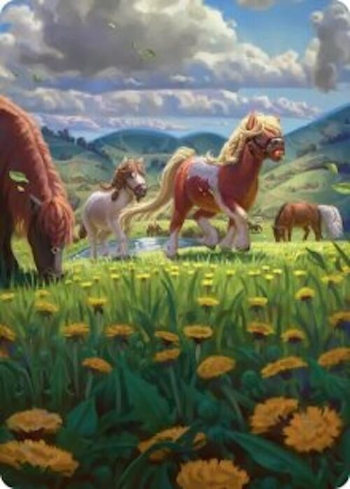 Image for Troop of Ponies Art Card (1) [Art Series: The Hobbit] - Magic: The Gathering