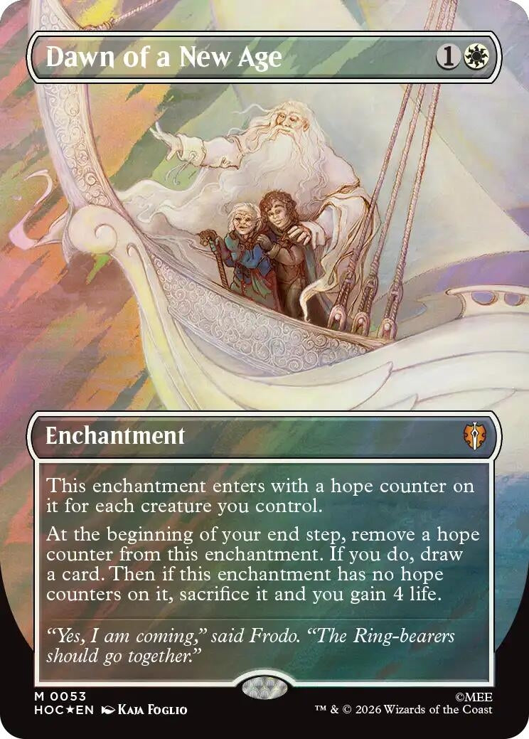 Image for Dawn of a New Age (Borderless) (Surge Foil) (53) [The Hobbit: Eternal-Legal] - Magic: The Gathering