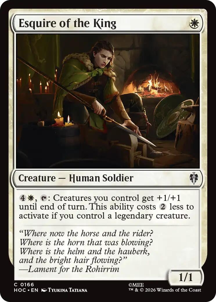 Image for Esquire of the King (166) [The Hobbit: Eternal-Legal] - Magic: The Gathering