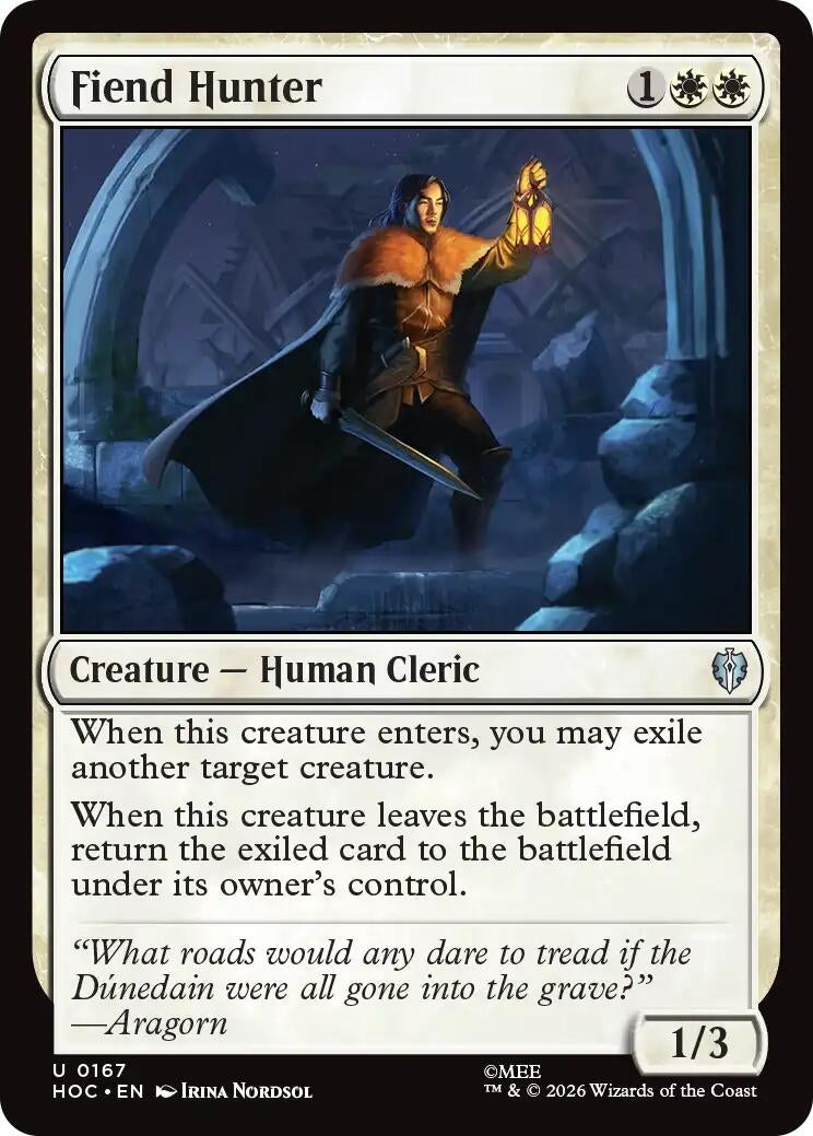 Image for Fiend Hunter (167) [The Hobbit: Eternal-Legal] - Magic: The Gathering