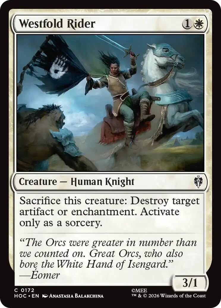 Image for Westfold Rider (172) [The Hobbit: Eternal-Legal] - Magic: The Gathering