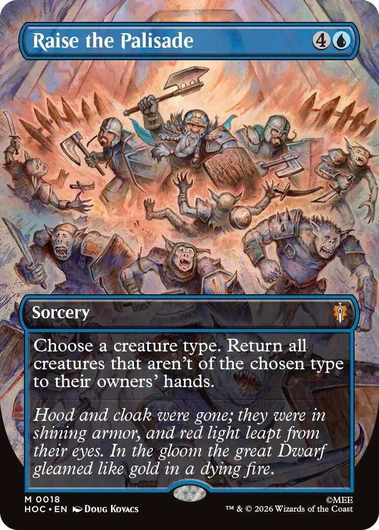 Image for Raise the Palisade (Borderless) (18) [The Hobbit: Eternal-Legal] - Magic: The Gathering