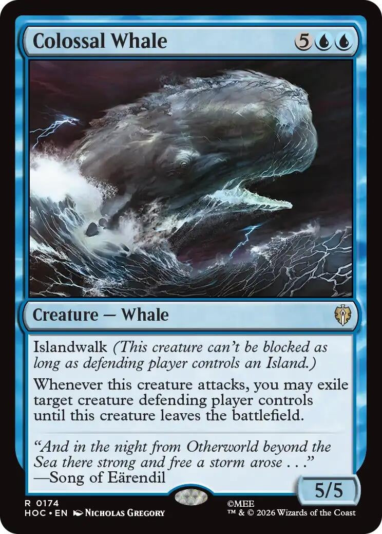 Image for Colossal Whale (174) [The Hobbit: Eternal-Legal] - Magic: The Gathering