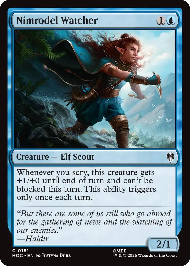 Image for Nimrodel Watcher (181) [The Hobbit: Eternal-Legal] - Magic: The Gathering