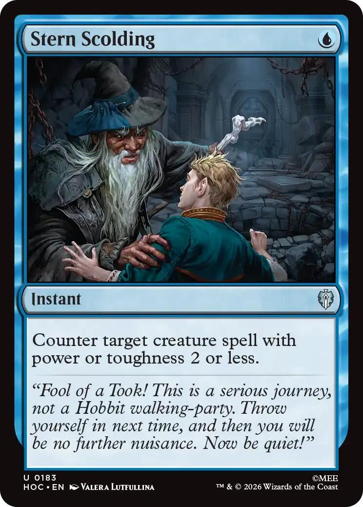 Image for Stern Scolding (183) [The Hobbit: Eternal-Legal] - Magic: The Gathering