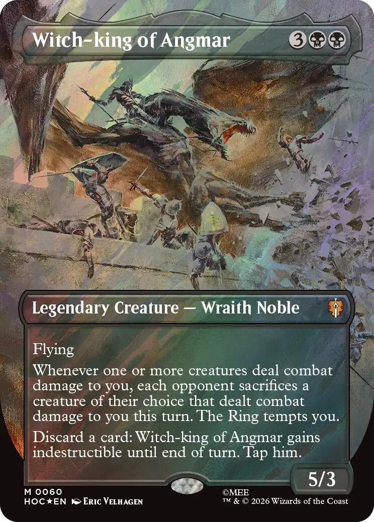 Image for Witch-king of Angmar (Borderless) (Surge Foil) (60) [The Hobbit: Eternal-Legal] - Magic: The Gathering