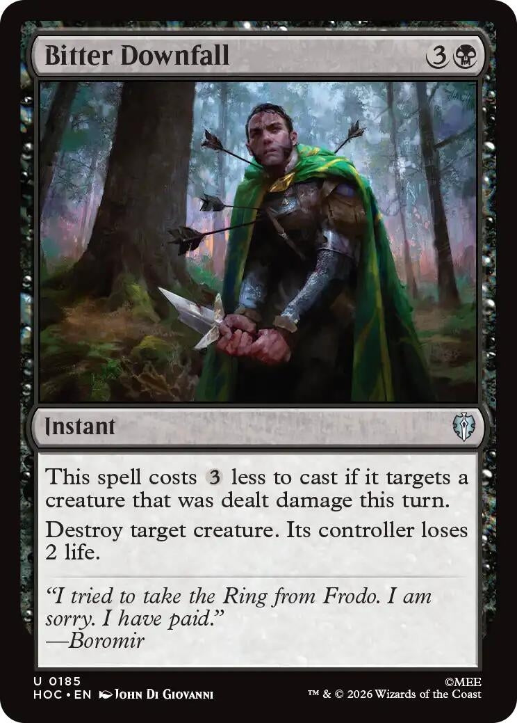 Image for Bitter Downfall (185) [The Hobbit: Eternal-Legal] - Magic: The Gathering