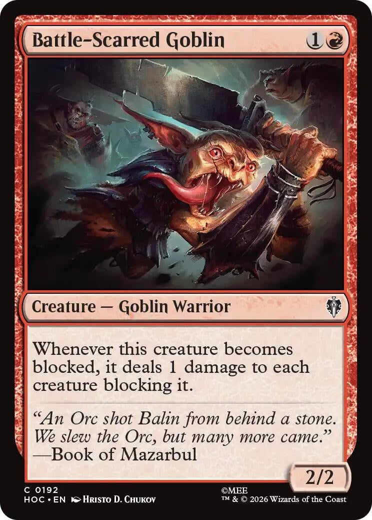 Image for Battle-Scarred Goblin (192) [The Hobbit: Eternal-Legal] - Magic: The Gathering