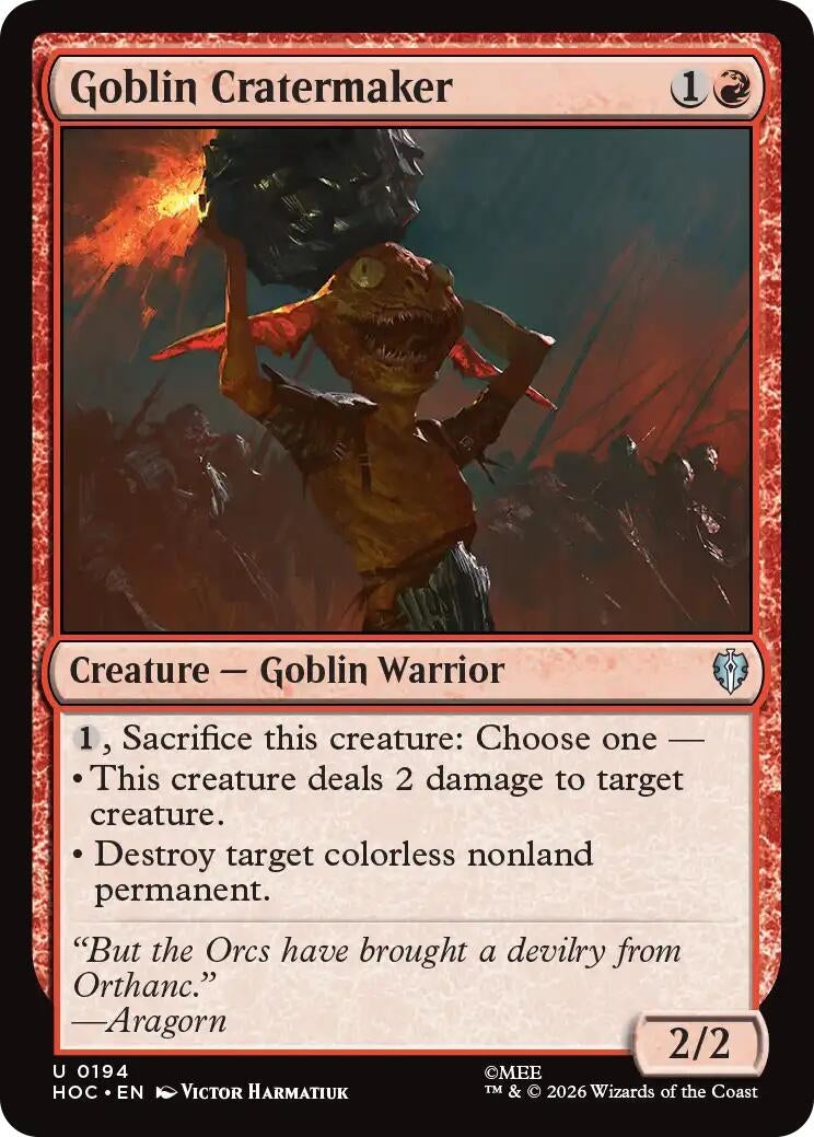 Image for Goblin Cratermaker (194) [The Hobbit: Eternal-Legal] - Magic: The Gathering