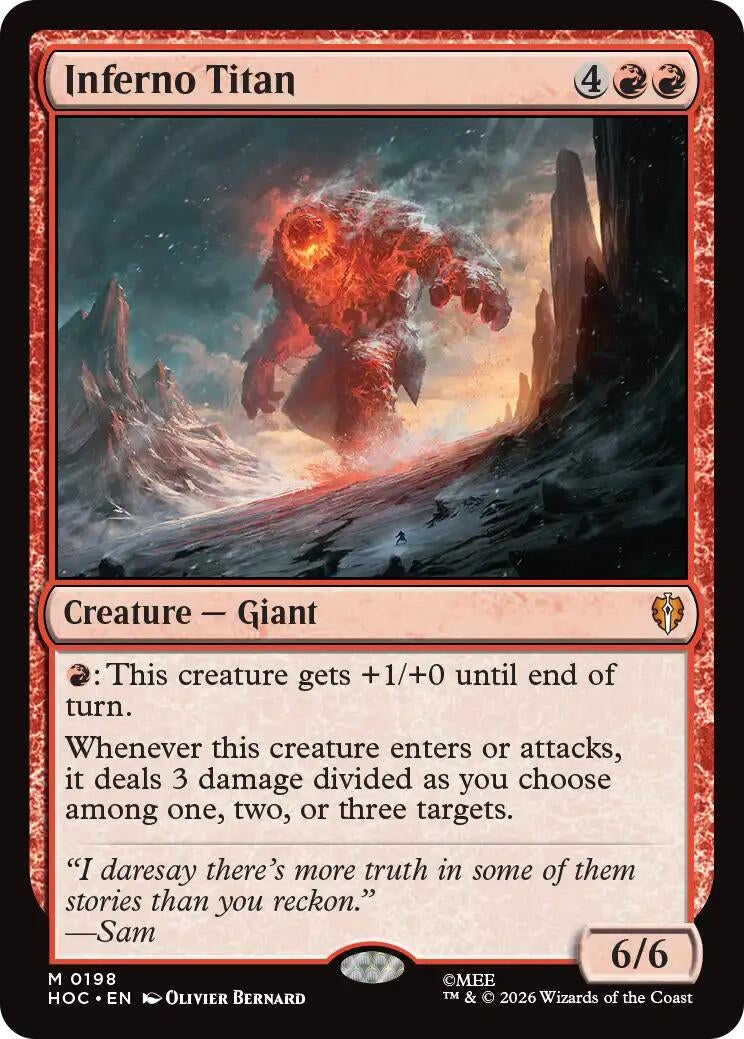 Image for Inferno Titan (198) [The Hobbit: Eternal-Legal] - Magic: The Gathering