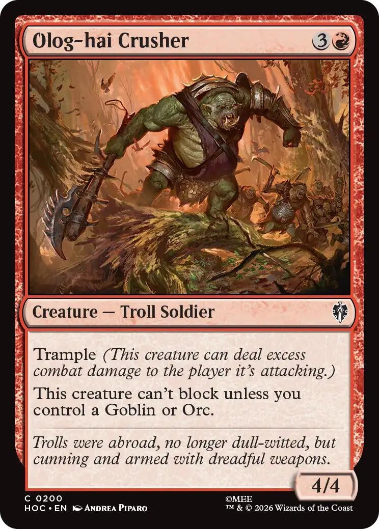 Image for Olog-hai Crusher (200) [The Hobbit: Eternal-Legal] - Magic: The Gathering