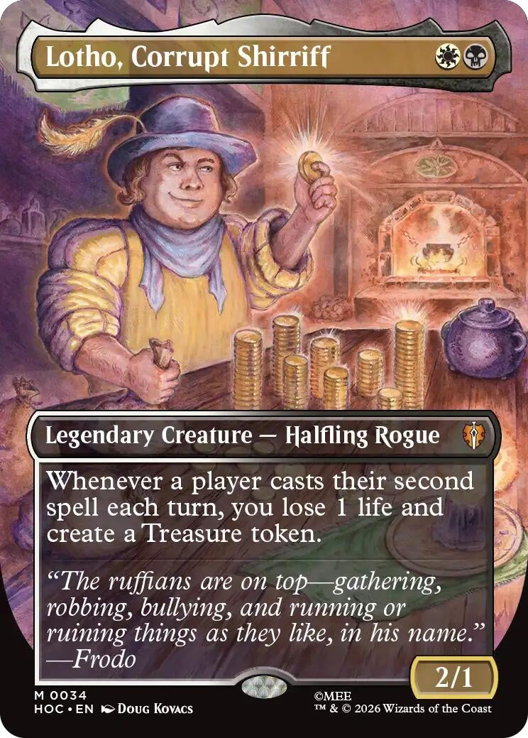 Image for Lotho, Corrupt Shirriff (Borderless) (34) [The Hobbit: Eternal-Legal] - Magic: The Gathering