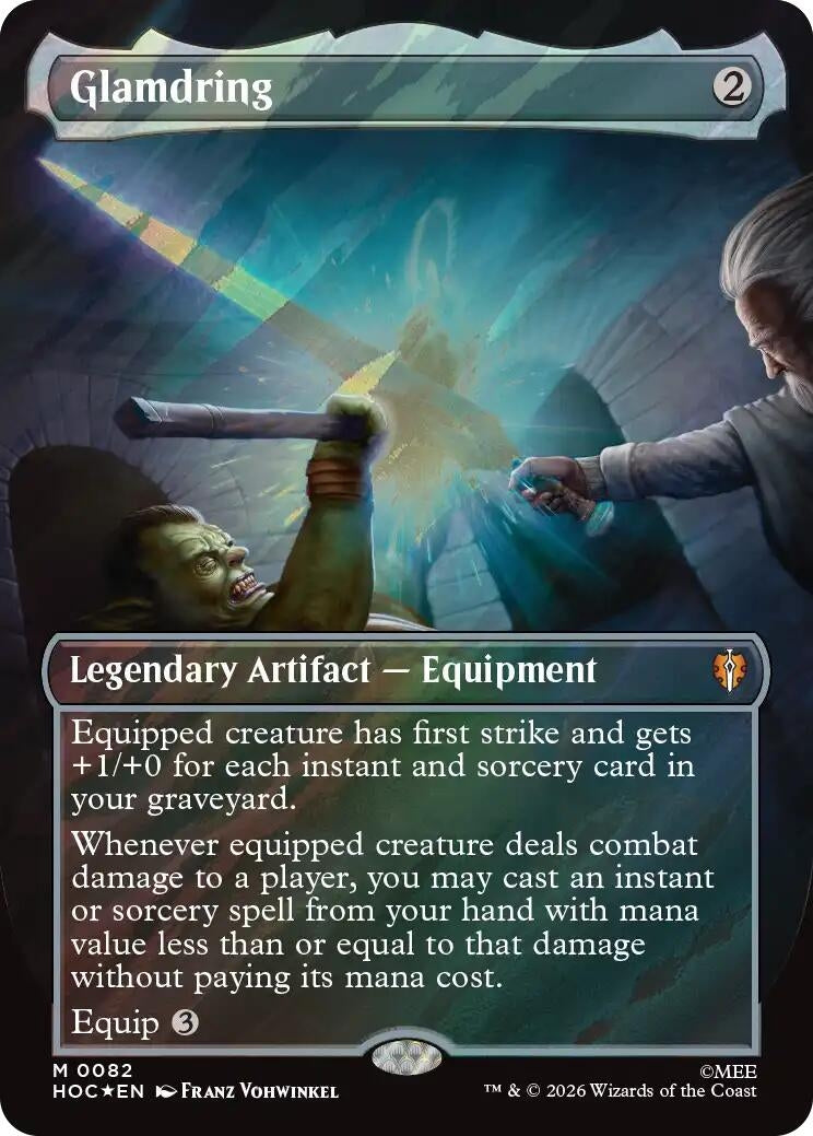 Image for Glamdring (Borderless) (Surge Foil) (82) [The Hobbit: Eternal-Legal] - Magic: The Gathering