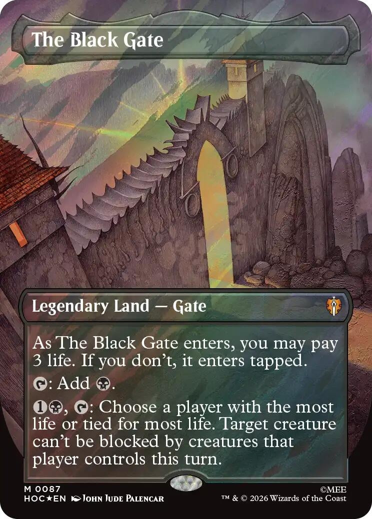 Image for The Black Gate (Borderless) (Surge Foil) (87) [The Hobbit: Eternal-Legal] - Magic: The Gathering