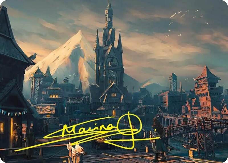 Image for Lake-town Art Card (Gold-Stamped Signature) (24) [Art Series: The Hobbit] - Magic: The Gathering