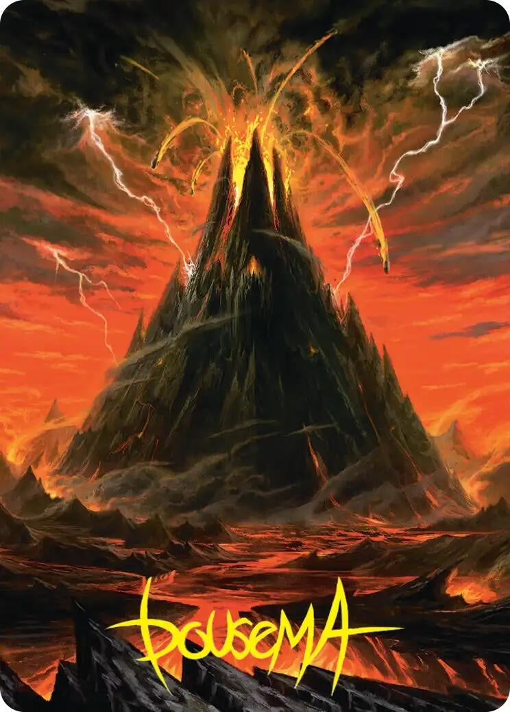Image for Mount Doom Art Card (Gold-Stamped Signature) (39) [Art Series: The Hobbit] - Magic: The Gathering