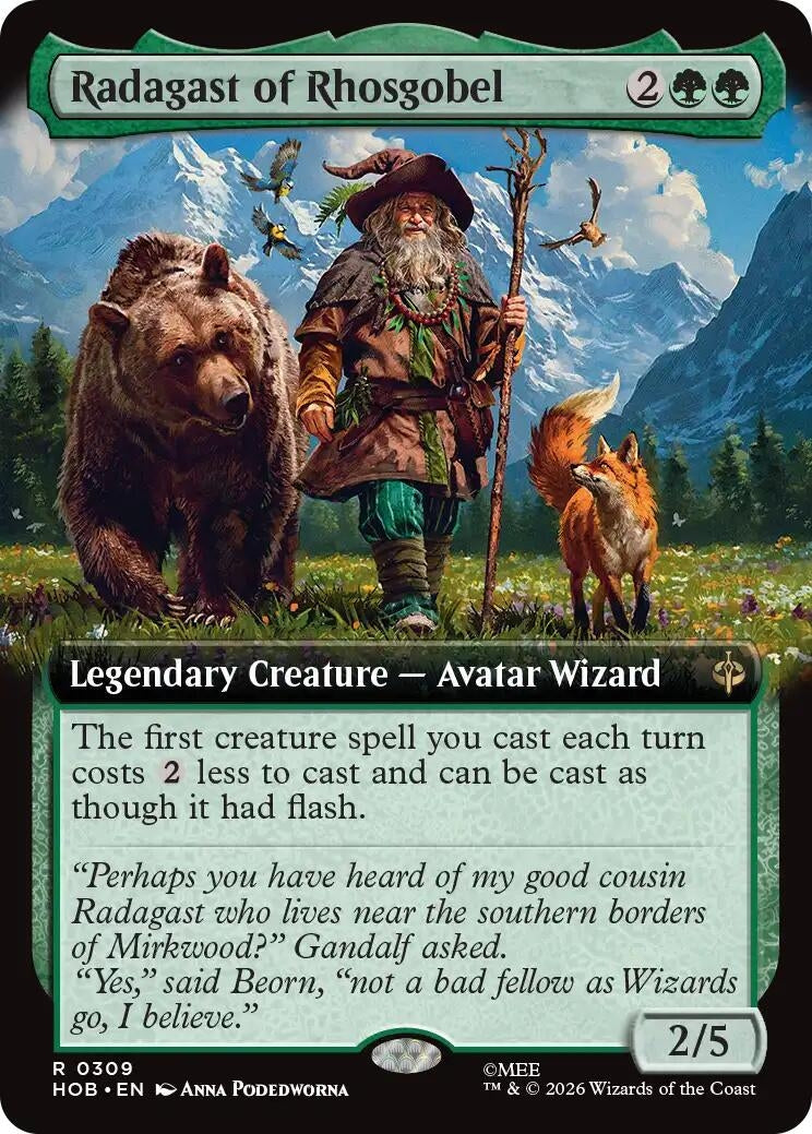 Image for Radagast of Rhosgobel (Extended Art) (309) [The Hobbit] - Magic: The Gathering