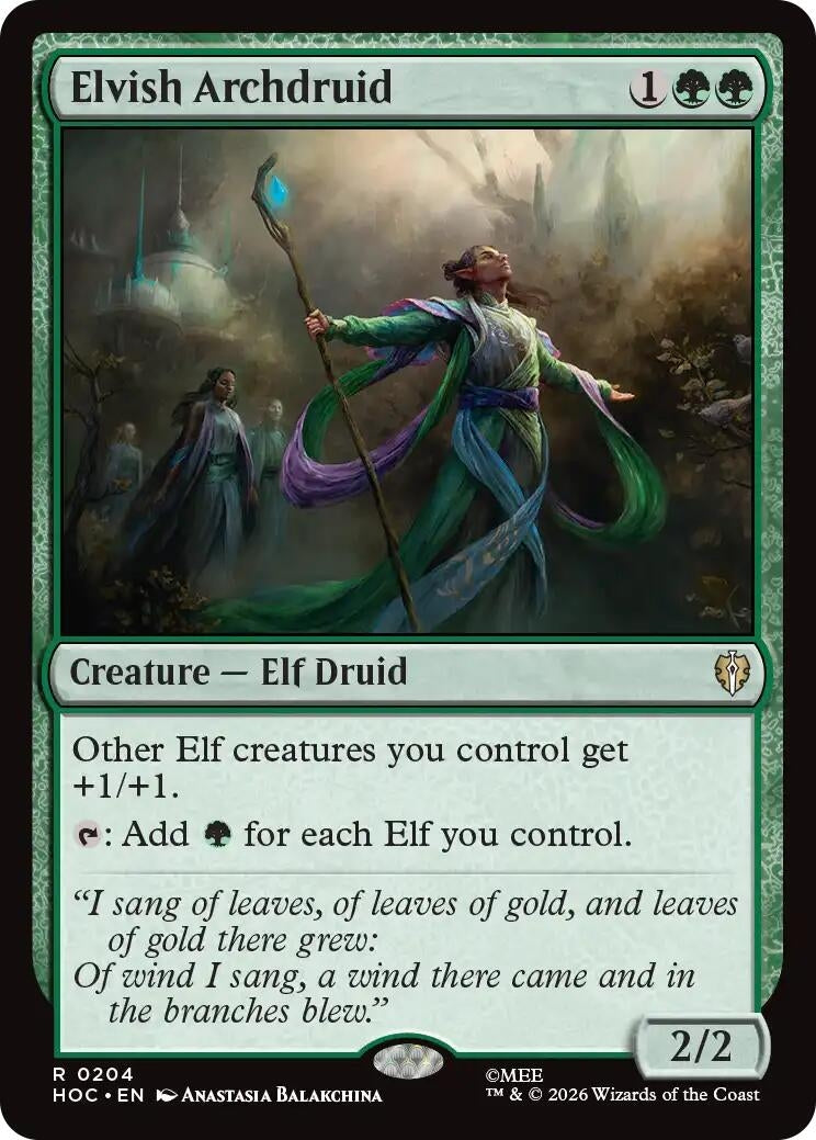 Image for Elvish Archdruid (204) [The Hobbit: Eternal-Legal] - Magic: The Gathering