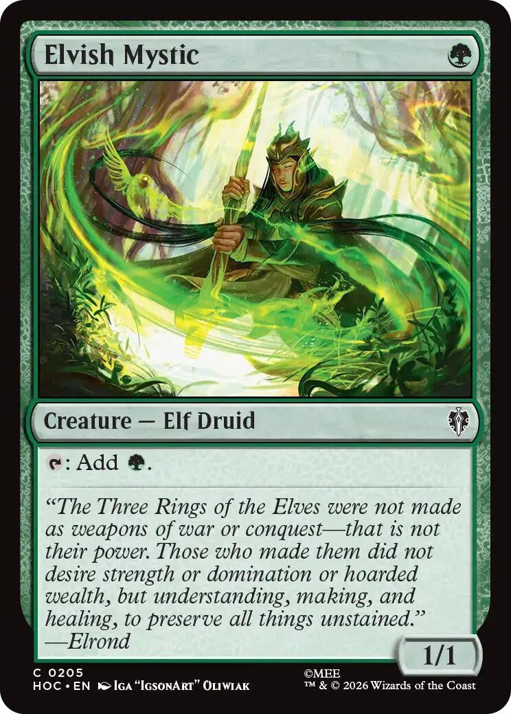 Image for Elvish Mystic (205) [The Hobbit: Eternal-Legal] - Magic: The Gathering