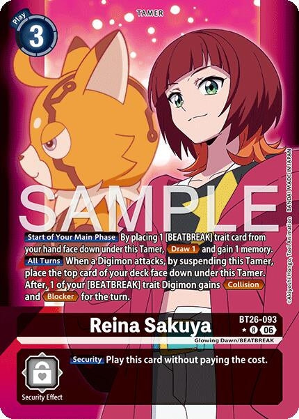 Image for Reina Sakuya (Alternate Art) (BT26-093 R) [Timeless Bonds] - Digimon Card Game