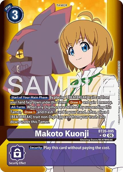 Image for Makoto Kuonji (Alternate Art) (BT26-095 R) [Timeless Bonds] - Digimon Card Game