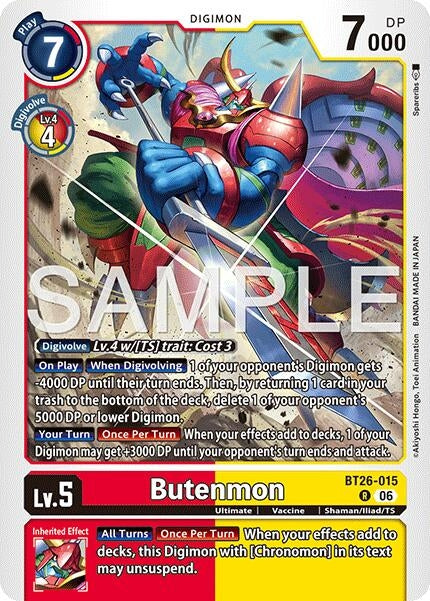 Image for Butenmon (BT26-015 R) [Timeless Bonds] - Digimon Card Game