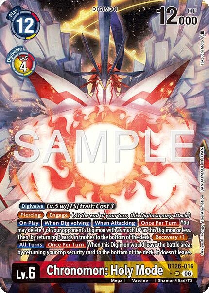 Chronomon: Holy Mode (Alternate Art) (BT26-016 SR) [Timeless Bonds]