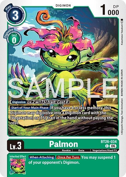 Image for Palmon (BT26-034 C) [Timeless Bonds] - Digimon Card Game