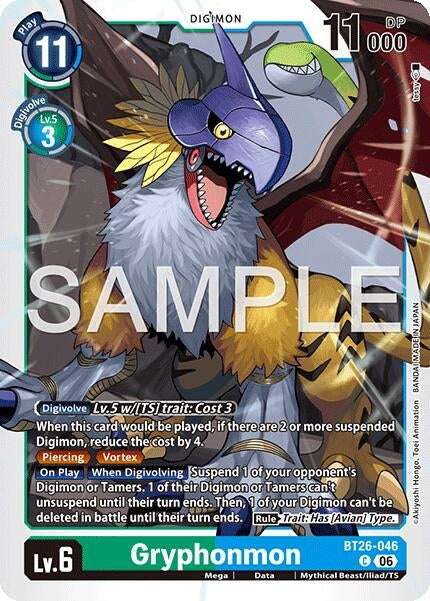 Gryphonmon (BT26-046 C) [Timeless Bonds]