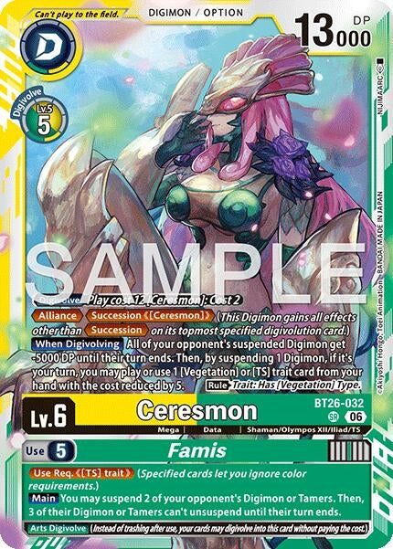 Ceresmon // Famis (BT26-032 SR) [Timeless Bonds]