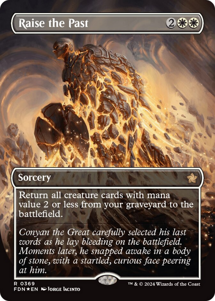 Raise the Past (Borderless) (Mana Foil) (369) [Foundations]