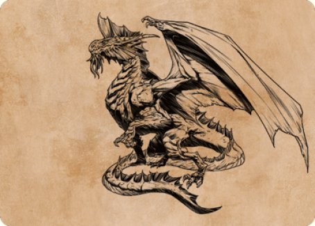 Ancient Silver Dragon Art Card (47/81) (47) [Art Series: Commander Legends: Battle for Baldur's Gate]