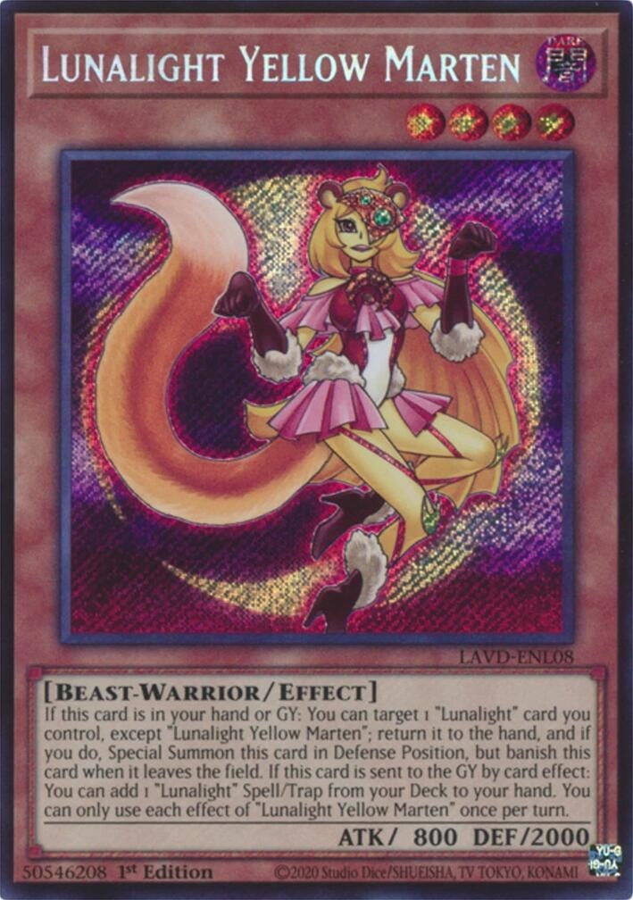Image for Lunalight Yellow Marten (Secret Rare) (LAVD-ENL08) [Legendary Arc-V Decks] - YuGiOh