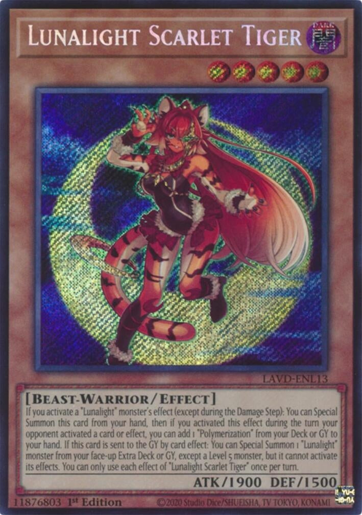 Image for Lunalight Scarlet Tiger (Secret Rare) (LAVD-ENL13) [Legendary Arc-V Decks] - YuGiOh