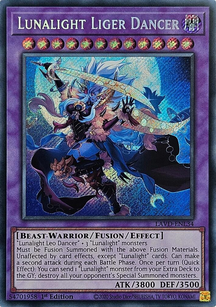 Image for Lunalight Liger Dancer (Secret Rare) (LAVD-ENL34) [Legendary Arc-V Decks] - YuGiOh