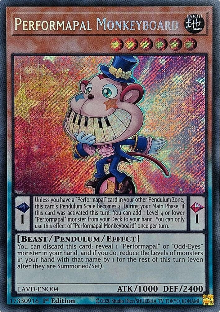 Image for Performapal Monkeyboard (Secret Rare) (LAVD-ENO04) [Legendary Arc-V Decks] - YuGiOh