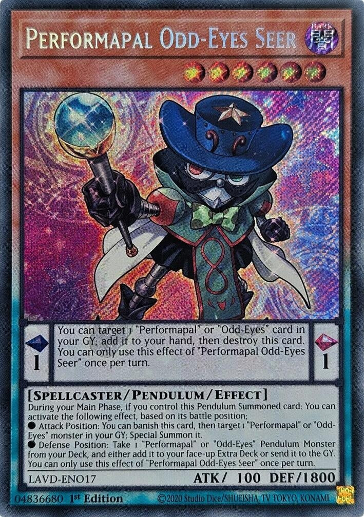 Image for Performapal Odd-Eyes Seer (Secret Rare) (LAVD-ENO17) [Legendary Arc-V Decks] - YuGiOh